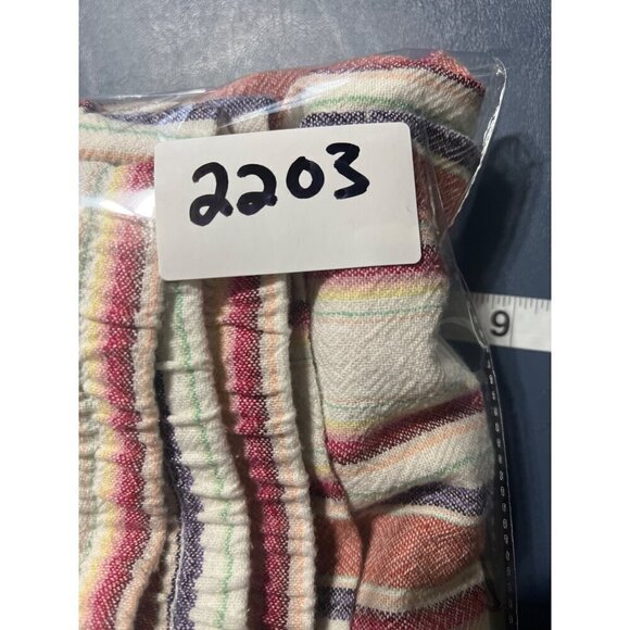 Womens Striped Linen Blend Elastic Waist Pants M Pull On Beachy Boho  Lagom Lage - Picture 9 of 9